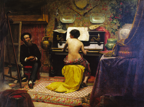 José Ferreira Almeida Junior, O Descanso do Modelo (The Model's Rest), 1882