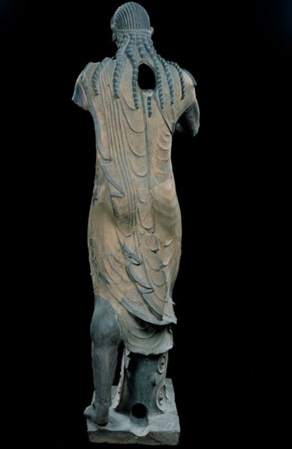 Apollo from the Temple of Veii, c. 510-500 BCE. Terra-cotta, 5'10"