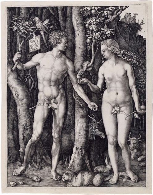 Albrecht Dürer, Adam and Eve," 1504. Engraving