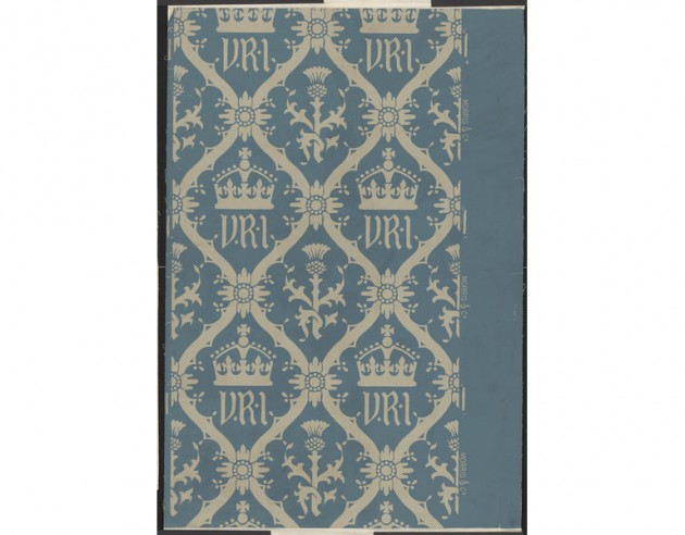William Morris, VRI Wallpaper, 1887. Balmoral Castle