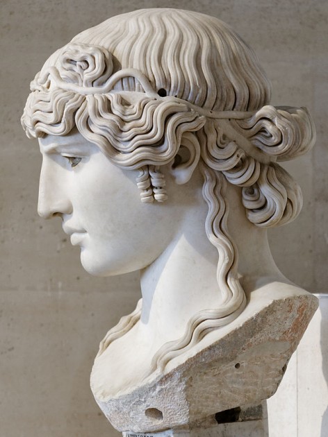 Antinous Mondragone, c. 130 CE. 95 cm (31 inches) height. Louvre. Image courtesy Wikipedia.