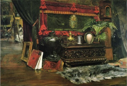 William Merritt Chase, "A Corner of My Studio," c. 1895