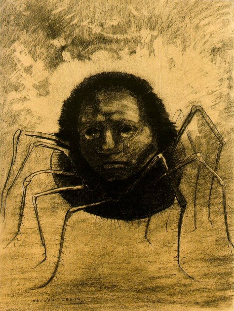 Odilon Redon, The Crying Spider, 1881.
