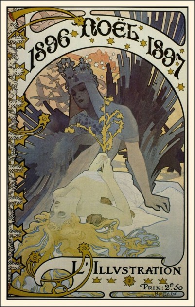 Mucha, "Noel" cover for "L'Illustration," 1896