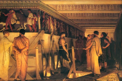 Lawrence Alma Tadema, Phidias Showing the Frieze of the Parthenon to his Friends, 1868. Image courtesy of Wikipedia