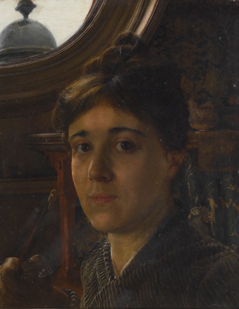 Anna Alma-Tadema (1865-1943), Self_Portrait, n.d. Oil on paper.