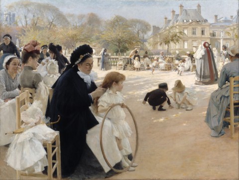 Albert Edelfelt, "The Luxembourg Gardens, Paris," 1887. Image courtesy Wikipedia.