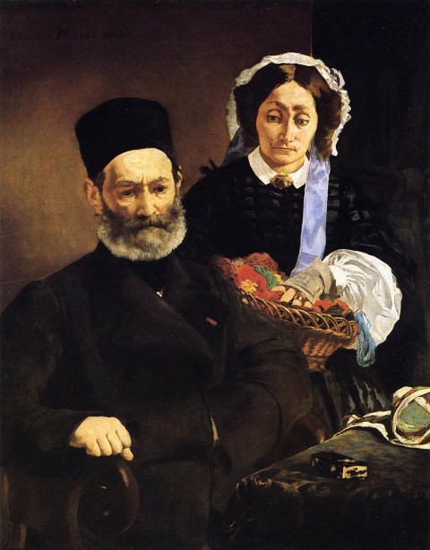 Manet, "Portrait Of M. And Mme. Auguste Manet" (1860)