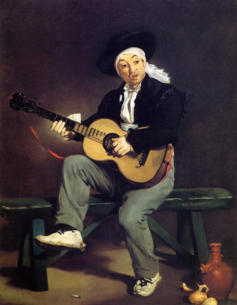 Manet, "The Spanish Singer," 1860. Image courtesy WikiArt.