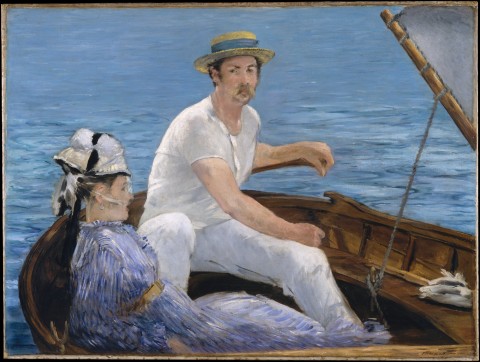 Édouard Manet, "Boating," 1874. 38 1/4 x 51 1/4 in. (97.2 x 130.2 cm). Metropolitan Museum of Art. Image courtesy Wikipedia.
