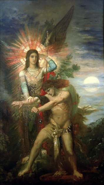 Gustave Moreau, "Jacob and the Angel," 1878. Image courtesy Wikipedia