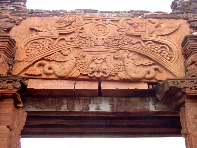 Detail of doorway at San Ignacio Mini, Argentina, 1727