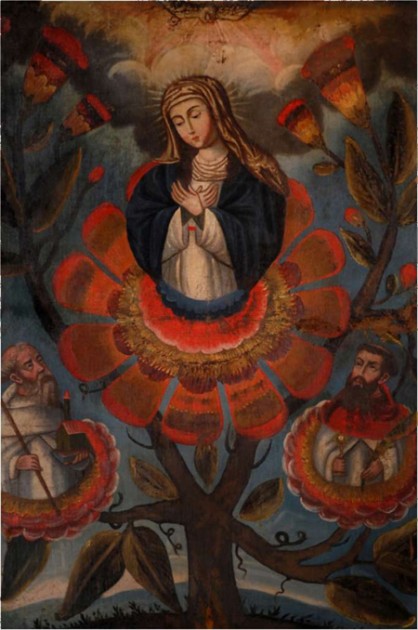 Our Lady of Mercy with Saints of the Order, 18th century. Archivo Museo de la Merced, Santiago