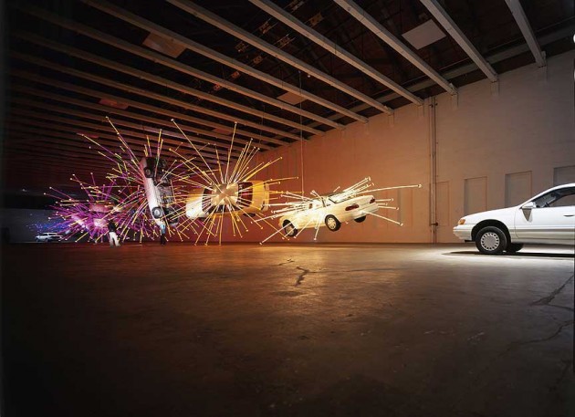 Cai Guo-Qiang, "Inopportune: Stage One" (2004). View of 2004 installation at MASS MoCA
