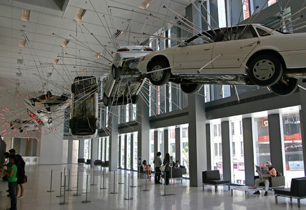 Cai Guo-Qiang, "Inopportune: Stage One" (2004). Current display at Seattle Art Museum