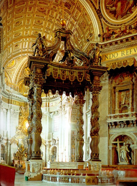 Bernini, Baldacchino, Saint Peter's Basilica, Vatican City, 1624-33.