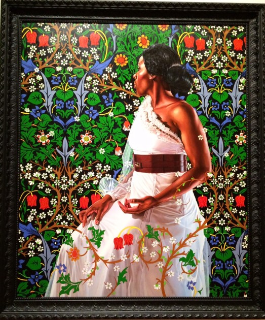 Kehinde Wiley, "Mrs. Siddons from the series 'An Economy of Grace,'" 2012. Oil on canvas
