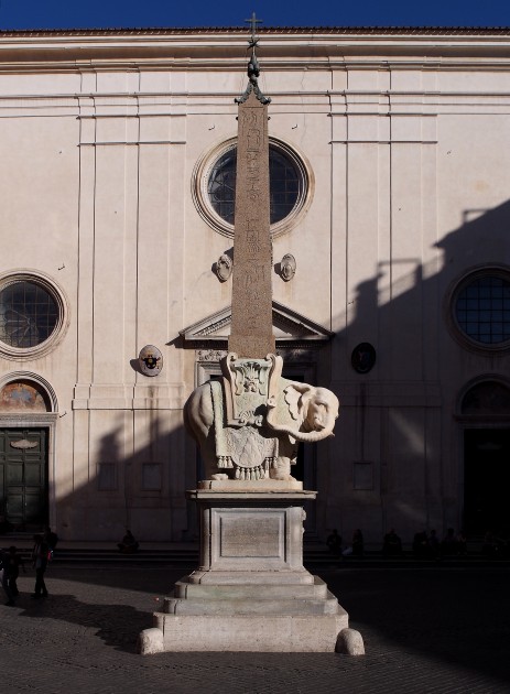 Bernini, elephant obelisk outside of Maria Sopra Minerva, 1667, Rome. Image via Wikipedia, courtesy of Petar Milošević