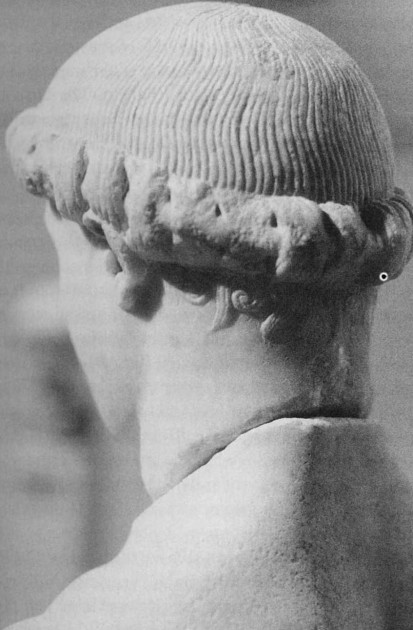 Kritios Boy, back of the head, c. 480 BCE