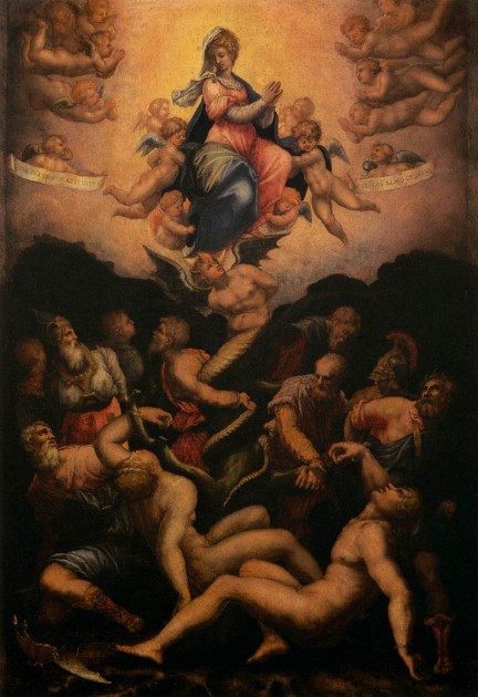 Vasari, "Allegory of the Immaculate Conception," 1541. Tempera on wood, 58 x 39 cm, Galleria degli Uffizi, Florence
