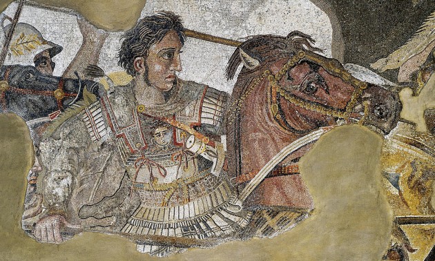 Detail of Alexander the Great mosaic, 1st century CE Roman copy of a Greek wall painting of c. 310 BCE.
