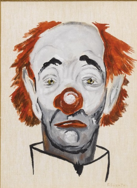 Clown painting by Frank Sinatra, c. 1957. Oil on canvas