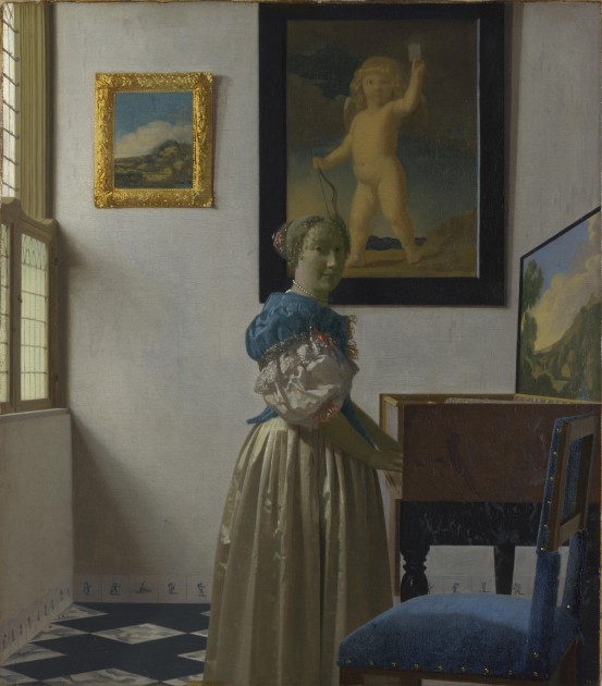 Vermeer, "Lady Standing at a Virginal," 1670. National Gallery of Art, London
