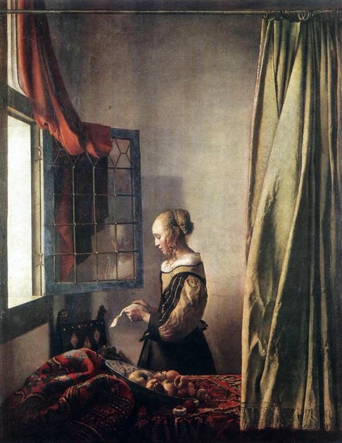 Vermeer, "Girl Reading a Letter at a Window," c. 1658