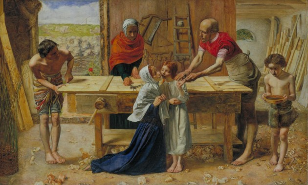 John Everett Millais, "Christ in the House of His Parents (The Carpenter's Shop)," 1849-50. Oil on Canvas, approx. 2.8' x 4.5'. Tate Museum