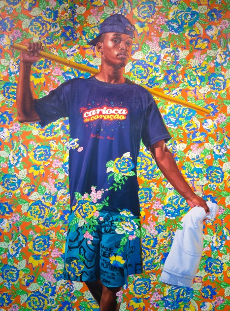 Kehinde Wiley, "Indio Cuauhtemoc: The World Stage, Brazil," 2017. Oil on canvas.