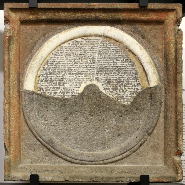 Annio da Viterbo, fragmentary inscription in alabaster, late 15th century (Museo Civico, Viterbo)